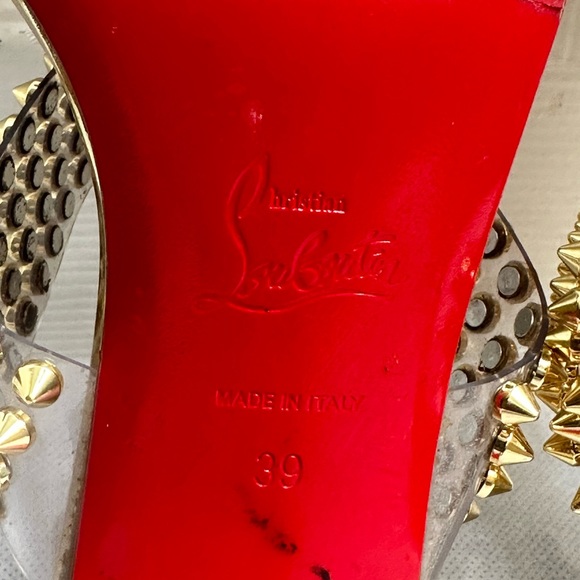 Christian Louboutin PVC Gold Spiked Heels Pumps (Authentic, Rare) 39 - Picture 4 of 15